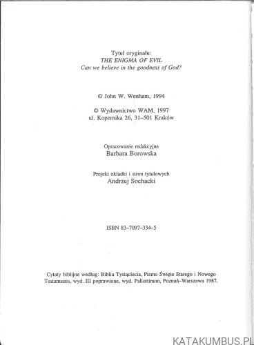 Tajemnica zła. JOHN WENHAM