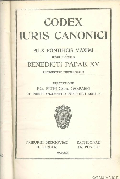 Codex iuris canonici. PRACA ZBIOROWA