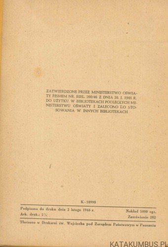Skrócone przepisy katalogowania alfabetycznego. JÓZEF GRYCZ I WŁADYSŁAWA BORKOWSKA