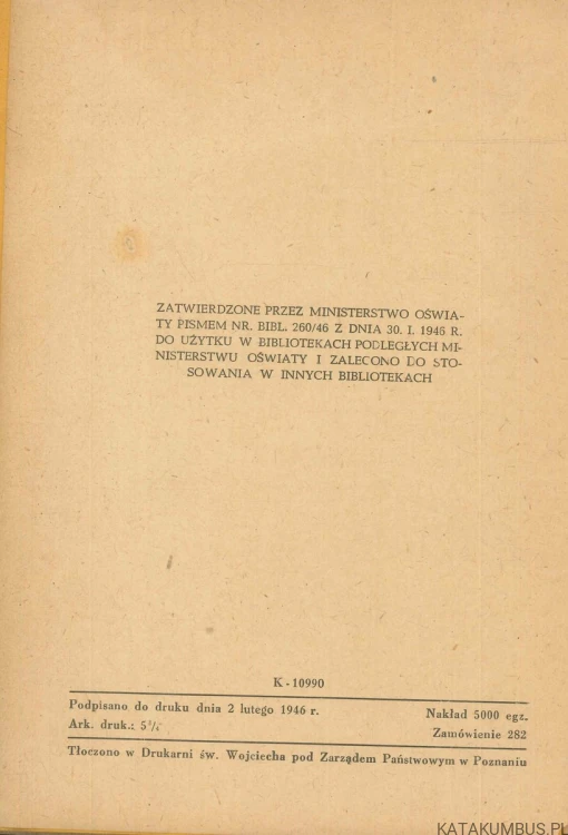 Skrócone przepisy katalogowania alfabetycznego. JÓZEF GRYCZ I WŁADYSŁAWA BORKOWSKA