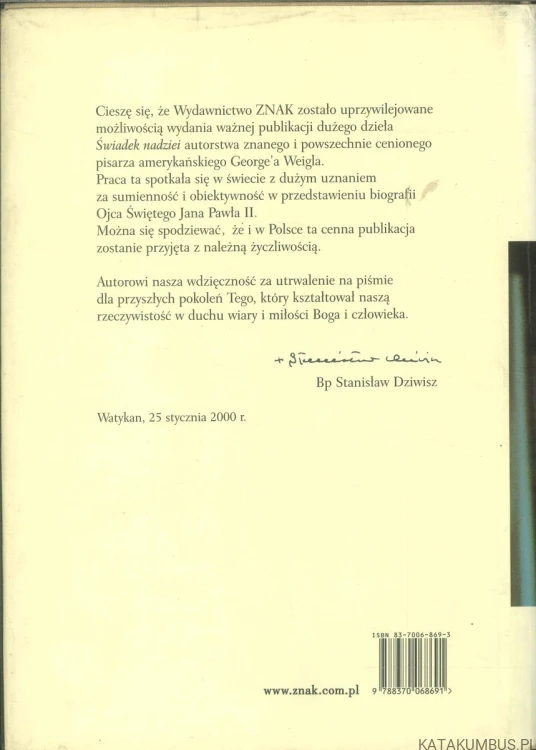 Świadek nadziei. GEORGE WEIGEL