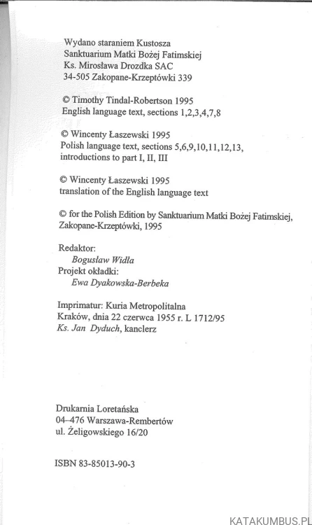Fatima, Kościół i Trzecie Tysiąclecie. PRACA ZBIOROWA