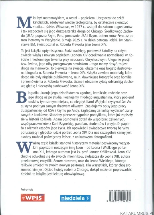 Leon XIV. Biografia ilustrowana. ADAM SOSNOWSKI, MICHAŁ KLAG, KS. JANUSZ KRÓLIKOWSKI
