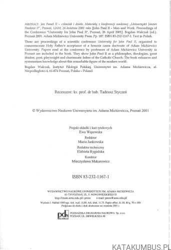Jan Paweł II - człowiek i dzieło. PRACA ZBIOROWA