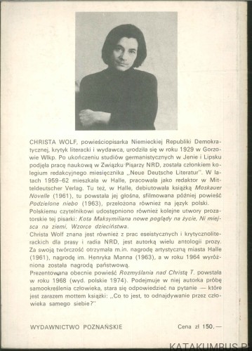 Rozmyślania nad Christą T.. CHRISTA WOLF