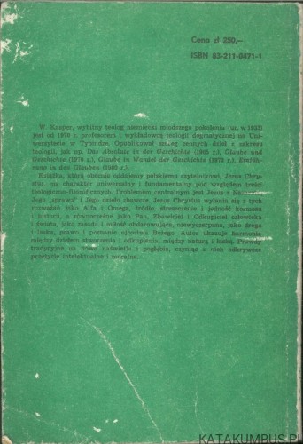 Jezus Chrystus. WALTER KASPER