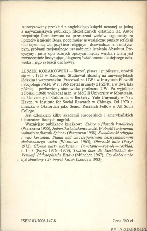 Jeśli Boga nie ma. LESZEK KOŁAKOWSKI