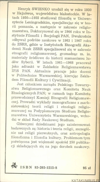 Magia w życiu człowieka. HENRYK SWIENKO