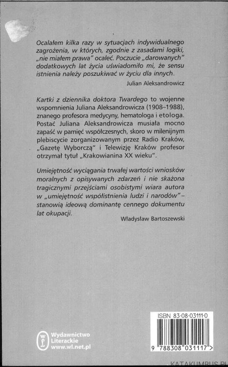 Kartki z dziennika doktora Twardego. JULIAN ALEKSANDROWICZ