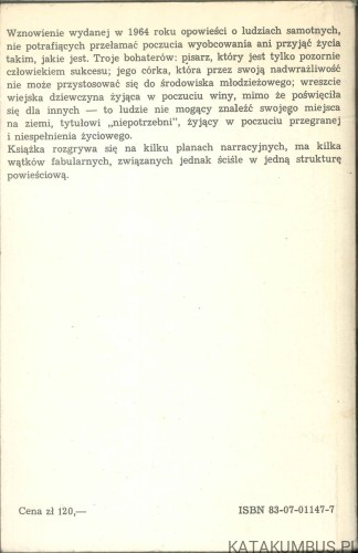 Niepotrzebni. JAN DOBRACZYŃSKI