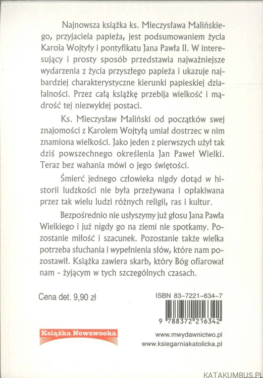 Jan Paweł Wielki. Droga do świętości. KS. MIECZYSŁAW MALIŃSKI