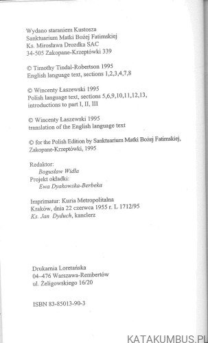 Fatima, Kościół i Trzecie Tysiąclecie. PRACA ZBIOROWA
