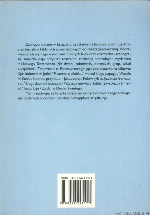 Biblijne przedstawienia lalkowe dla dzieci, młodzieży, grup, szkół, wspólnot. URSULA JOERGES