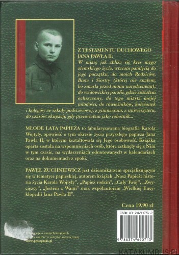 Młode lata papieża. Lolek. PAWEŁ ZUCHNIEWICZ