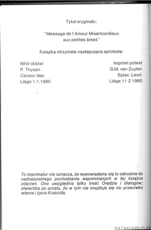 Orędzie miłosiernej miłości do małych dusz. MAŁGORZATA