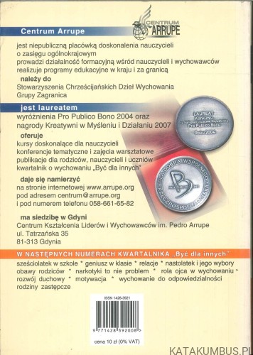Być dla innych. Kwartalnik o wychowaniu nr 2 (37) 2009. PRACA ZBIOROWA