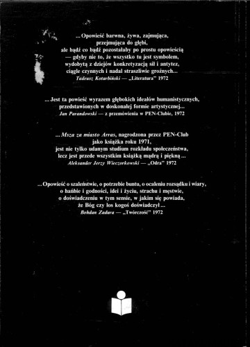 Msza za miasto Arras. ANDRZEJ SZCZYPIORSKI