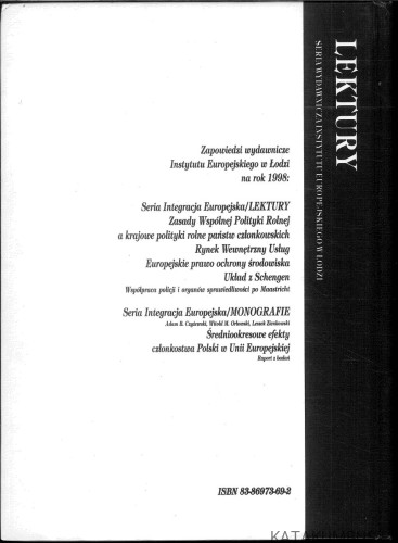 Podstawy systemu prawnego Unii Europejskiej. PRACA ZBIOROWA