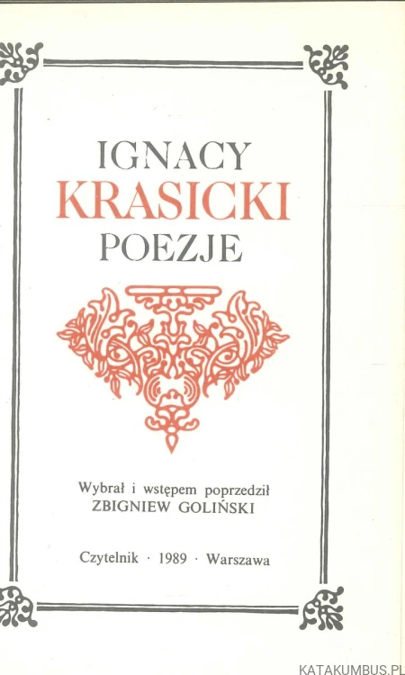 Poezje. IGNACY KRASICKI