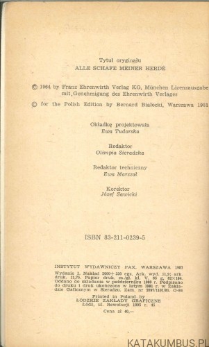 Owieczki mojej trzody. OTHMAR FRANZ LANG