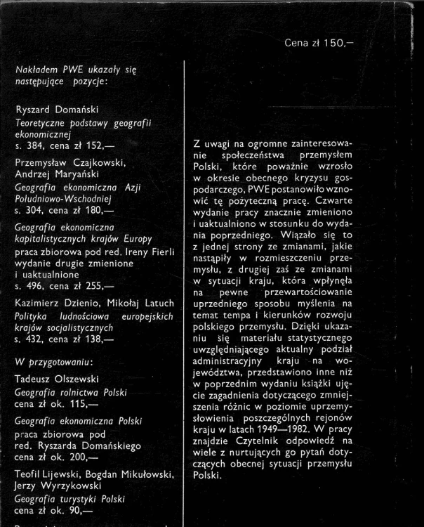 Geografia przemysłu Polski. IRENA FRELA