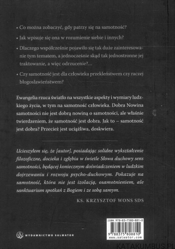 Ewangelia samotności. KS. JÓZEF FRANCISZEK TARNÓWKA SDS