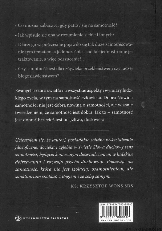 Ewangelia samotności. KS. JÓZEF FRANCISZEK TARNÓWKA SDS