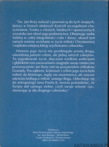 Największa jest miłość. Rzecz o Świętym Janie Bożym. PAWEŁ WARCHOŁ OFMCONV