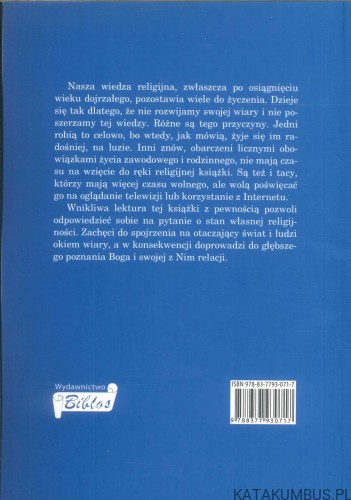 Rok wiary. Wiara źródłem życia i działania. KS. TEODOR SZARWARK