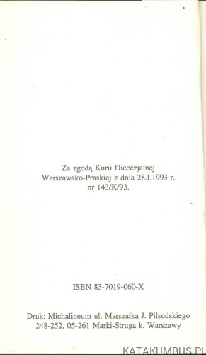 Nabożeństwo trzech pozdrowień anielskich. ALFONS ALOJZY KACZYŃSKI