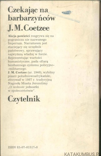 Czekając na barbarzyńców. J. M. COETZEE