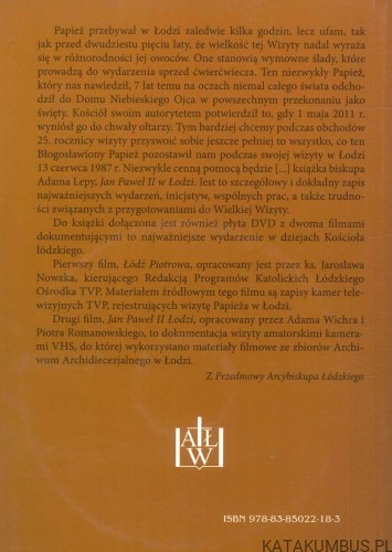 Papież Jan Pweł II w Łodzi+płyta. BP ADAM LEPA