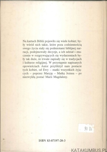 Od Ewy do Marii Magdaleny. Szkice o kobietach w Biblii. MAREK ŚNIECIŃSKI