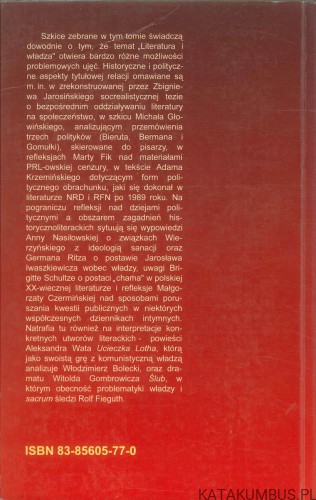 Literatura i władza. PRACA ZBIOROWA