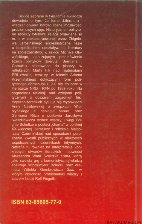 Literatura i władza. PRACA ZBIOROWA
