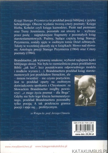 Księgi Starego Przymierza. ROMAN BRANDSTAETTER
