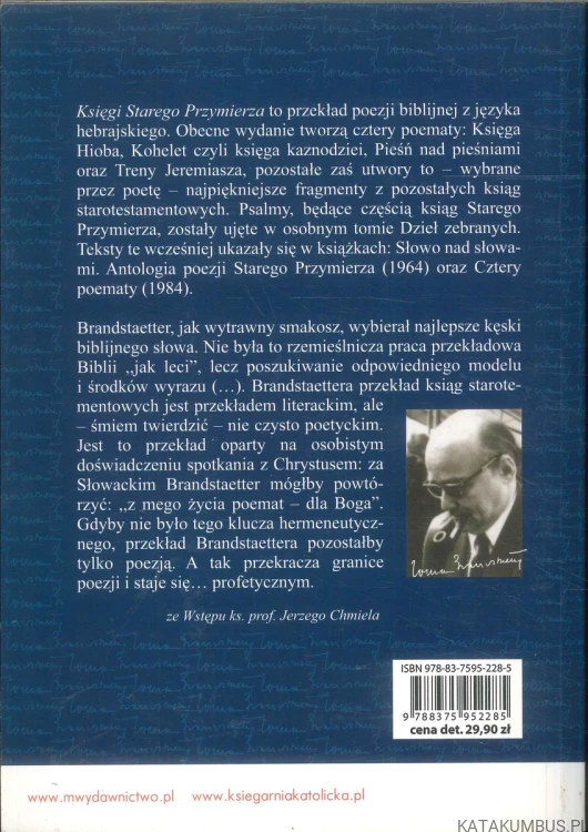 Księgi Starego Przymierza. ROMAN BRANDSTAETTER