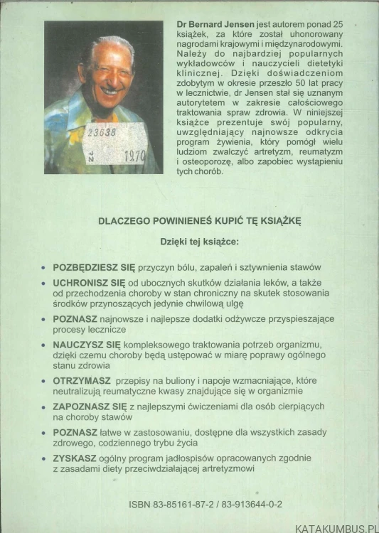 Artretyzm reumatyzm osteoporoza. Leczenie dietą. BERNARD JENSEN