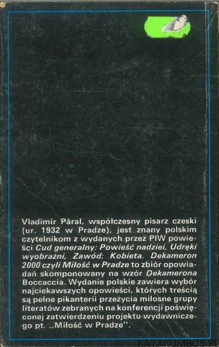 Dekameron 2000 czyli miłość w Pradze. VLADIMÍR PÁRAL