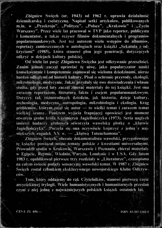 Klątwy, mikroby i uczeni. ZBIGNIEW ŚWIĘCH