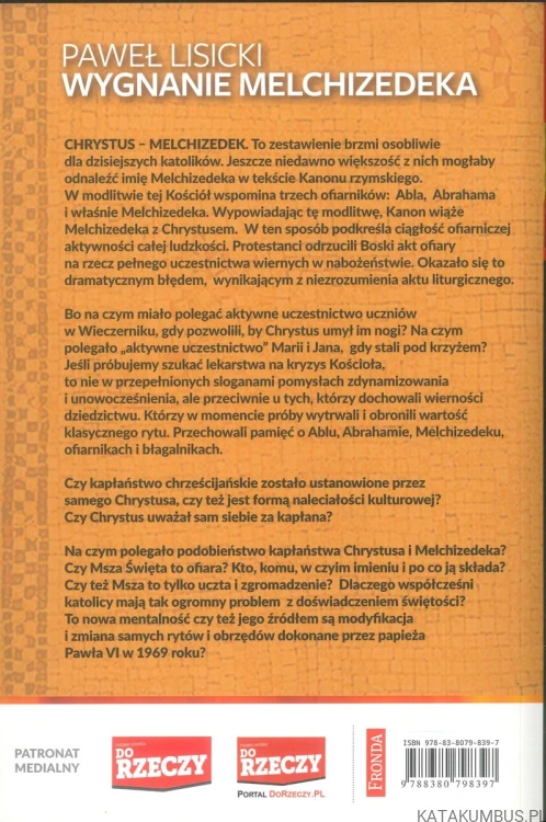 Wygnanie Melchizedeka. PAWEŁ LISICKI
