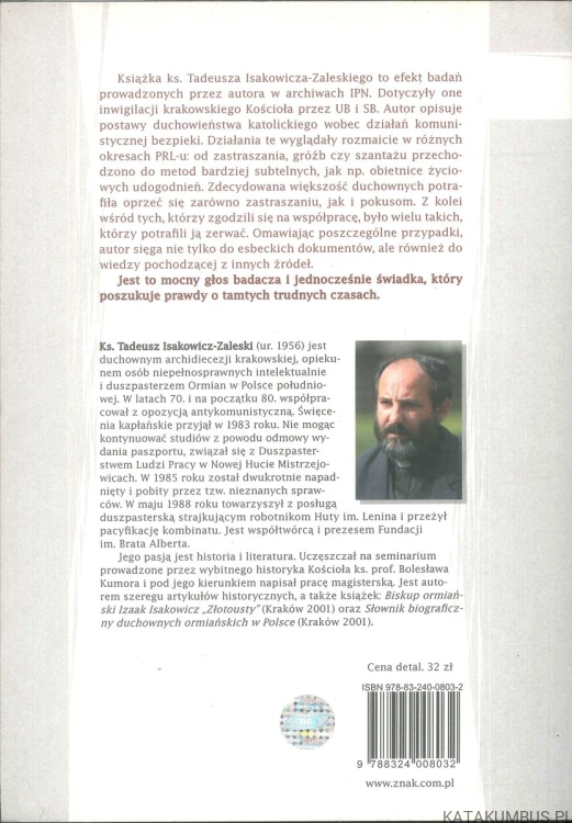 Księża wobec bezpieki. TADEUSZ ISAKOWICZ-ZALESKI