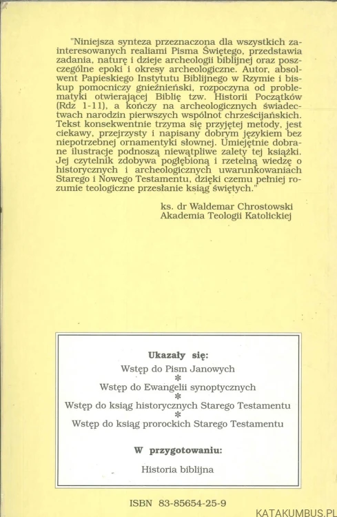 Archeologia biblijna tom 2. BP STANISŁAW GĄDECKI