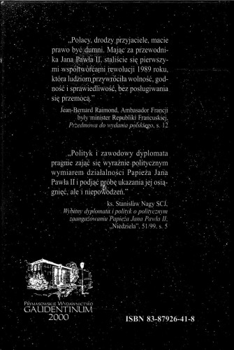 Jan Paweł II. Papież w samym sercu Historii. JEAN-BERNARD RAIMOND