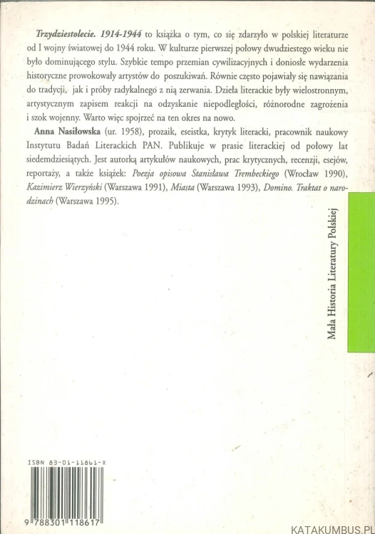 Trzydziestolecie 1914-1944. ANNA NASIŁOWSKA