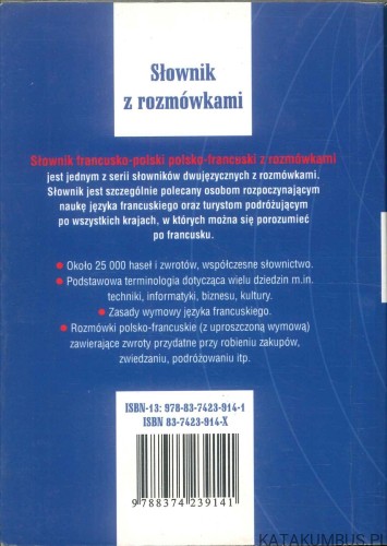 Słownik francusko-polski polsko-francuski z rozmówkami. PRACA ZBIOROWA