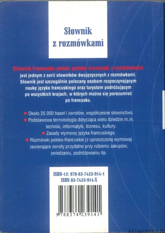 Słownik francusko-polski polsko-francuski z rozmówkami. PRACA ZBIOROWA