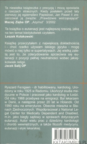 Eutanazja. Śmierć z wyboru?. RYSZARD FENIGSEN