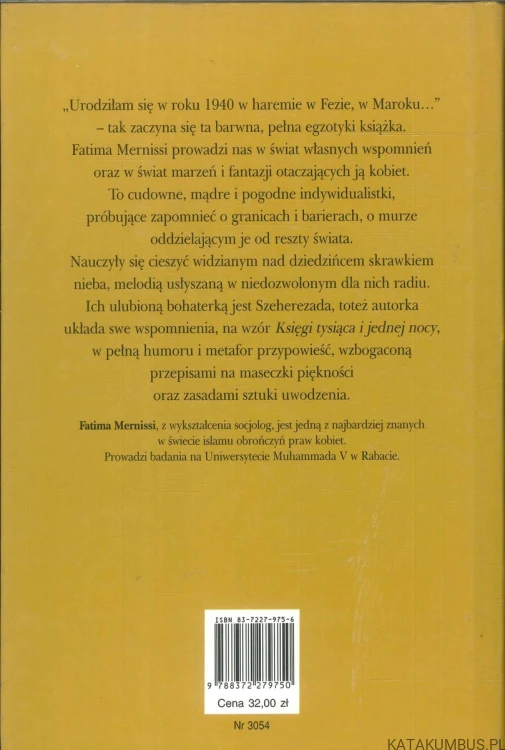Dzieciństwo w haremie. Sny o wolności. FATIMA MERNISSI