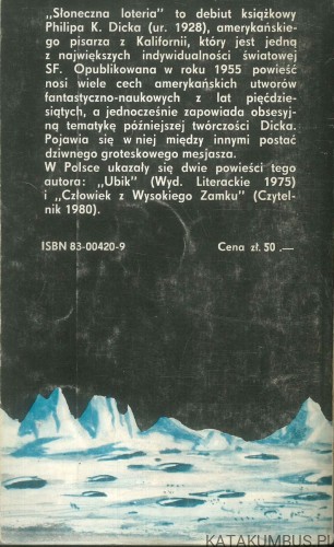 Słoneczna loteria. PHILIP K. DICK